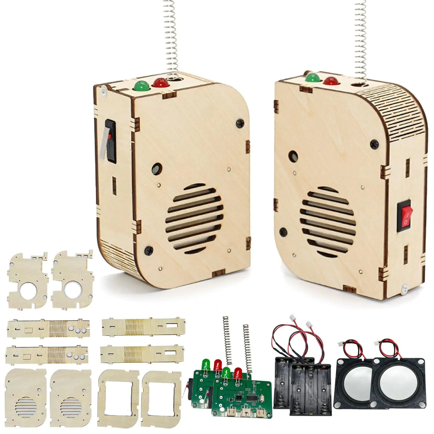 STEM Kits for Kids Walkie Talkies 8-10-12-14 Build Your Own Kids Walkie Talkies Electronic Circuits Projects STEM Toy for Kids Gift Walkie Talkies Science Kit for Kids