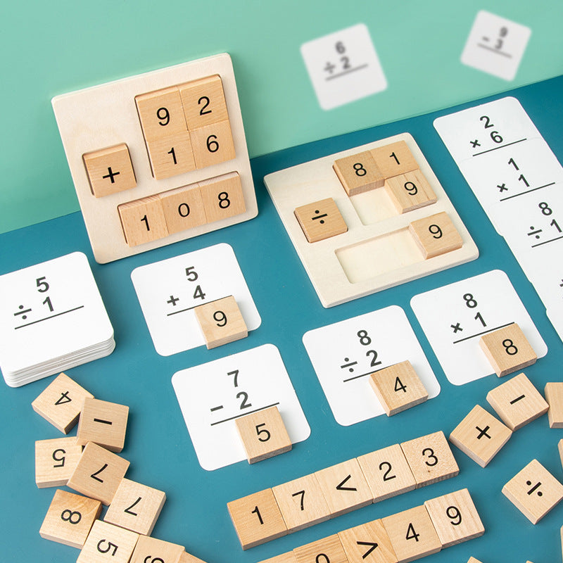 Children's Math Puzzle Learning Board for Early Education