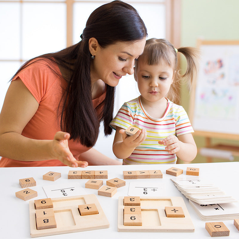 Children's Math Puzzle Learning Board for Early Education