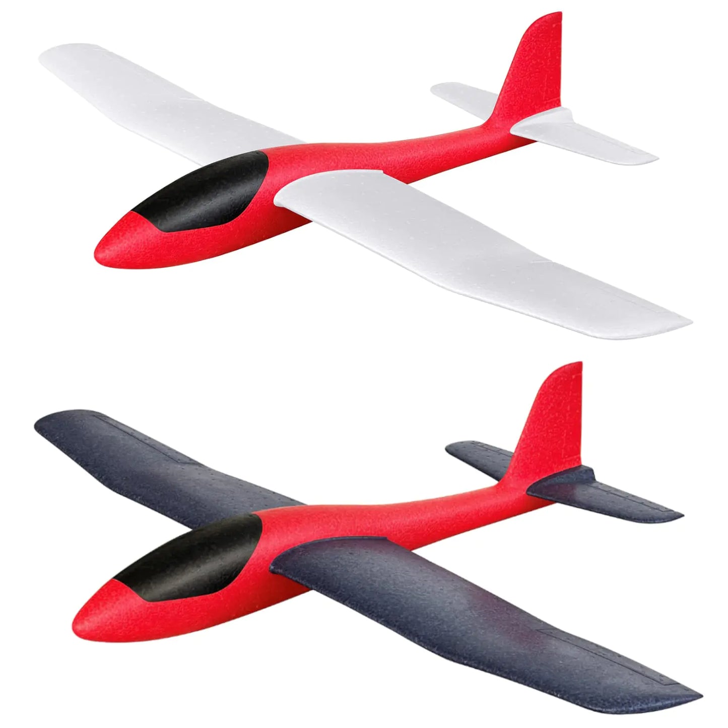 HAWKS WORK 2 Pcs Foam Glider 86cm Super Large Airplane Toy Hand Throwing Plane Outdoor Play & STEM & RC Conversion for Kids & All Age