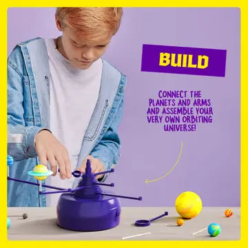 360° Orbiting Solar System For Kids, Paint & Build Model Kit