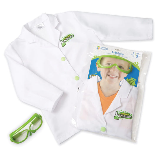 Learning Resources Lab Gear - 2 Pieces Ages 3+ Toddler Learning Games Pretend Play Scientist Costume Lab Gear for Kids Science for Kids STEM Games