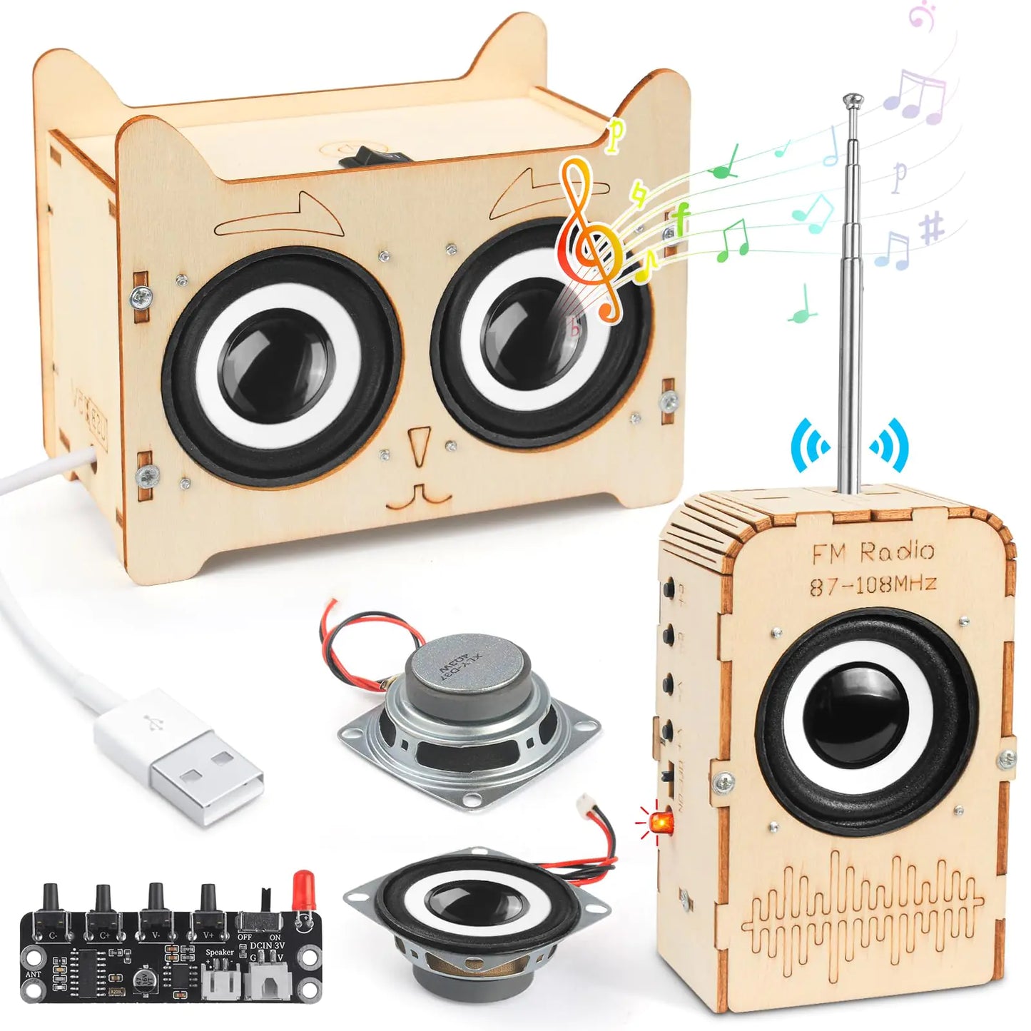 Poraxy Science Kits for Kids Age 8-12 12-14 STEM Toys for 8-13 Build Your Own Bluetooth Speaker & FM Radio 3D Puzzles DIY Projects Birthday Gifts for 9101114 15 16 Year Old Teen Boys Girls