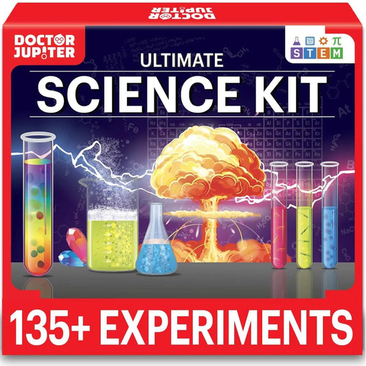 Doctor Jupiter Science Kit for Kids Ages 8-9-10-11-12-13-14| Christmas Birthday Gift Ideas for Boys & Girls 8+ Years Old | STEM Toy with 135+ Experiments| Learning & Educational Kits