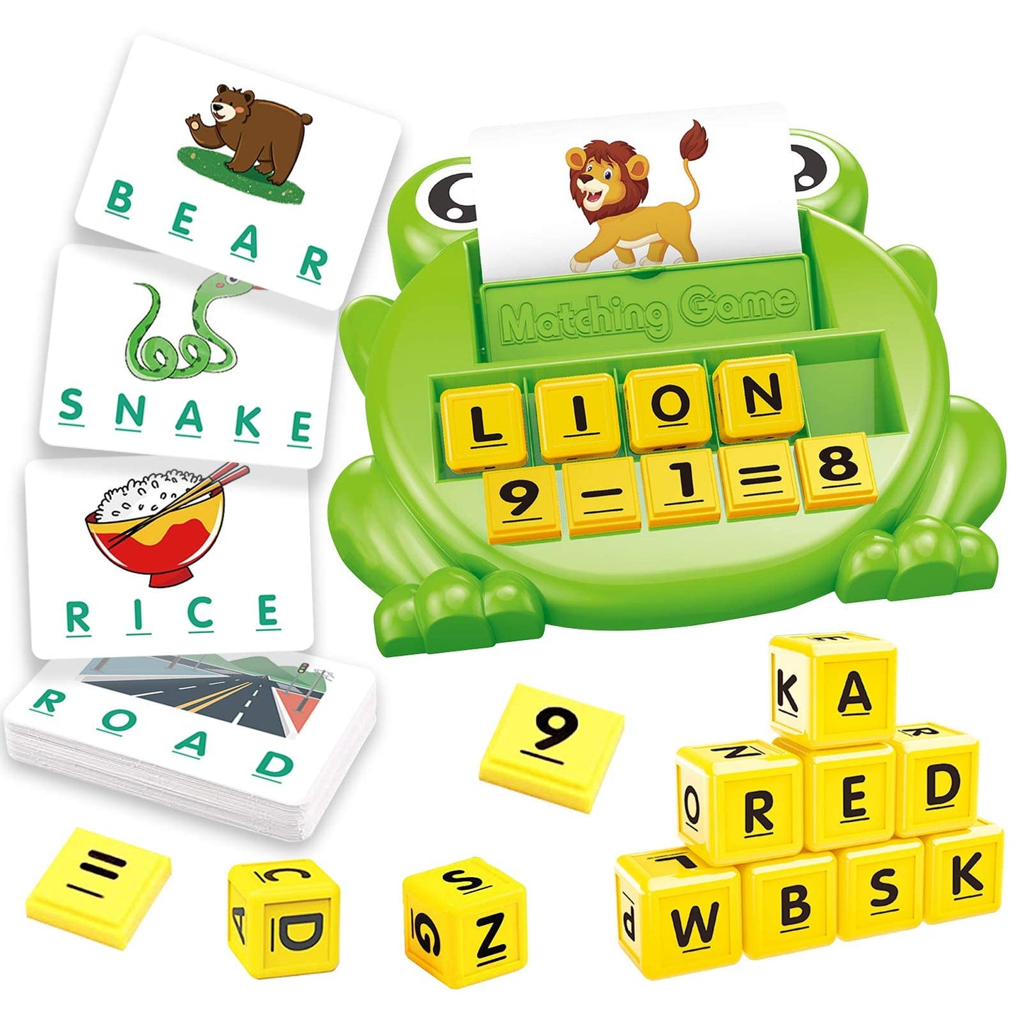Learning Toys for Kids Birthday Gift Matching Letter Game and Math Games Preschool Educational Toys for Ages 3-8 Birthday Party Halloween Xmas Easter Gifts for 3 4 5 6 7 8 Year Old Boys Girls