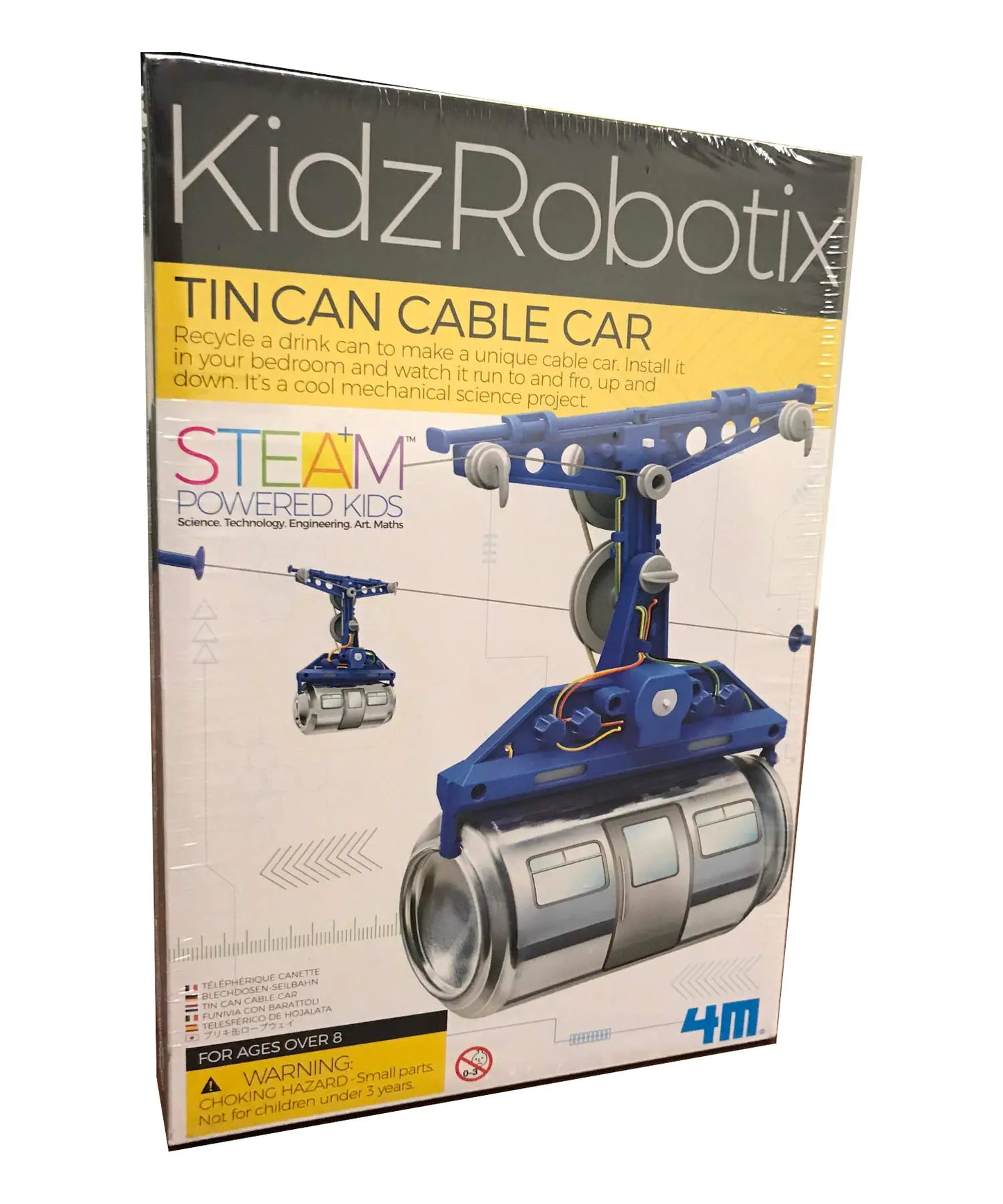 4M Tin Can Cable Car DIY Mechanical Engineering - STEM Toys Science Gondola Educational Gift for Kids & Teens Girls & Boys