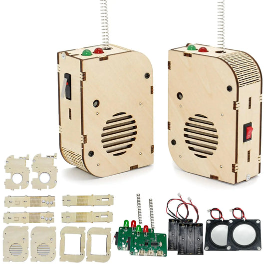 STEM Kits for Kids Walkie Talkies 8-10-12-14 Build Your Own Kids Walkie Talkies Electronic Circuits Projects STEM Toy for Kids Gift Walkie Talkies Science Kit for Kids